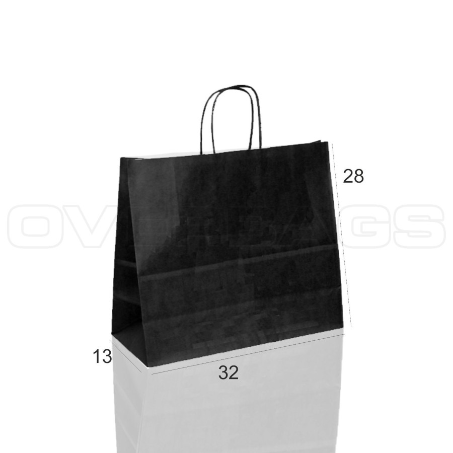 BORSA SHOPPER SACCHETTO DI CARTA MANICO CORDINO COLORE NERO