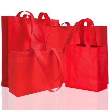 BORSA SHOPPER SACCHETTO DI TESSUTO TNT ROSSO