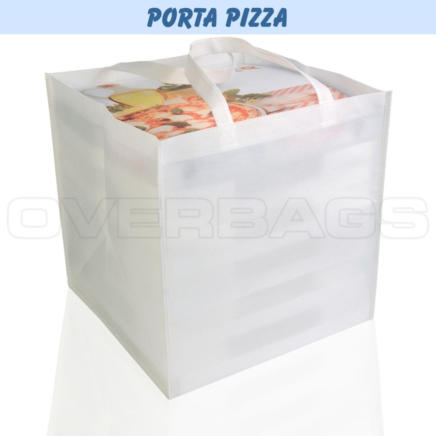 BORSA SHOPPER SPESA PORTA PIZZA IN TNT CM 36X36X37