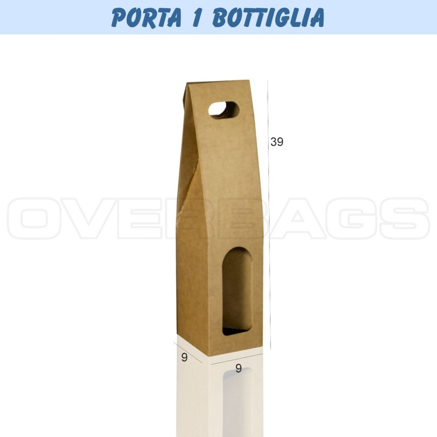 SCATOLA CUSTODIA IN CARTONCINO MICROONDA PORTA BOTTIGLIA MANICO FUSTELLATO