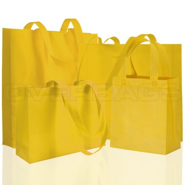 BORSA SHOPPER SACCHETTO DI TESSUTO TNT GIALLO